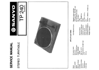 Sanyo TP-240 - Service Manual 